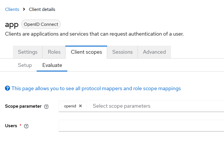 Keycloak / evaluate final access token in Client Scopes tab