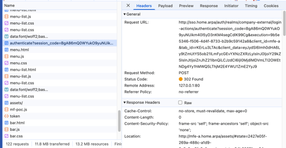 Angular app authentication, request to /authenticate endpoint